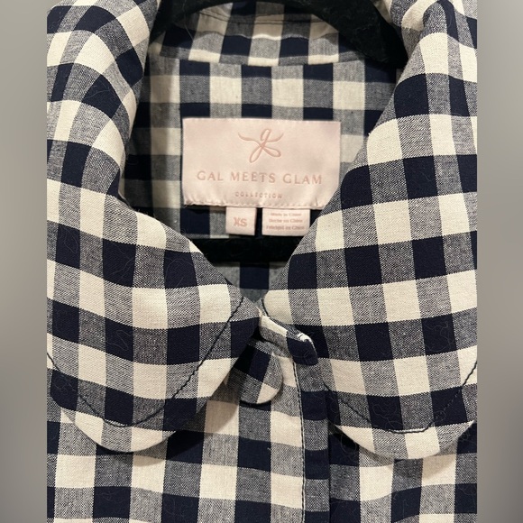 Gal Meets Glam Erin Coat - Navy/White Checked - Picture 6 of 9